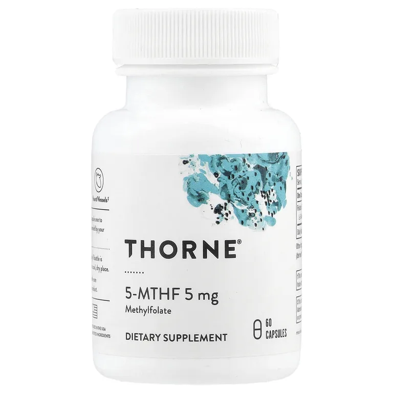 Thorne, 5-метилтетрагидрофолат, 5 мг, 60 капсул