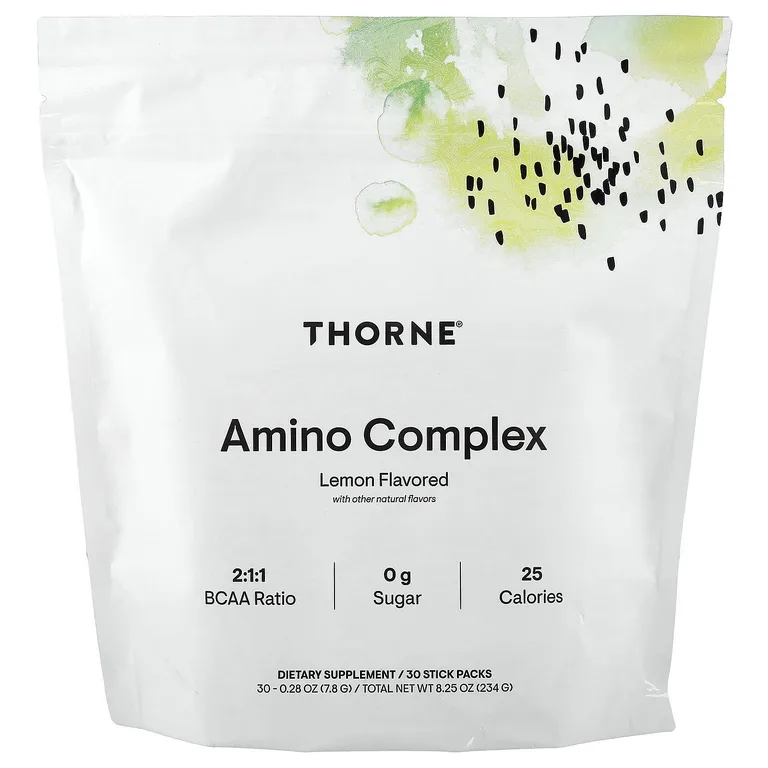 Thorne, аминокислотный комплекс, со вкусом лимона, 30 пакетиков по 7,8 г (0,28 унции)