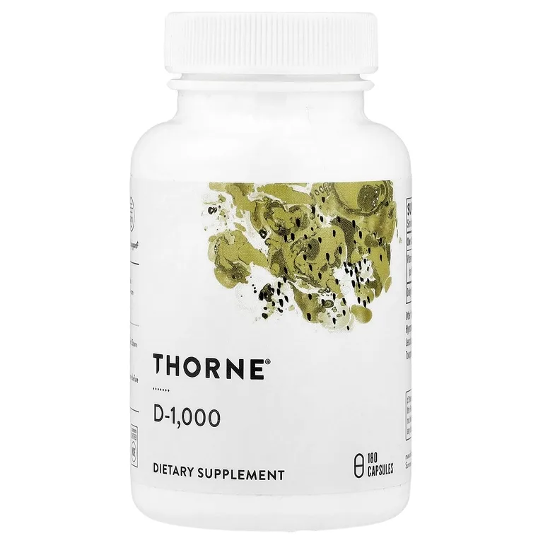 Thorne, D-1,000, 180 капсул (25 мкг в 1 капсуле)