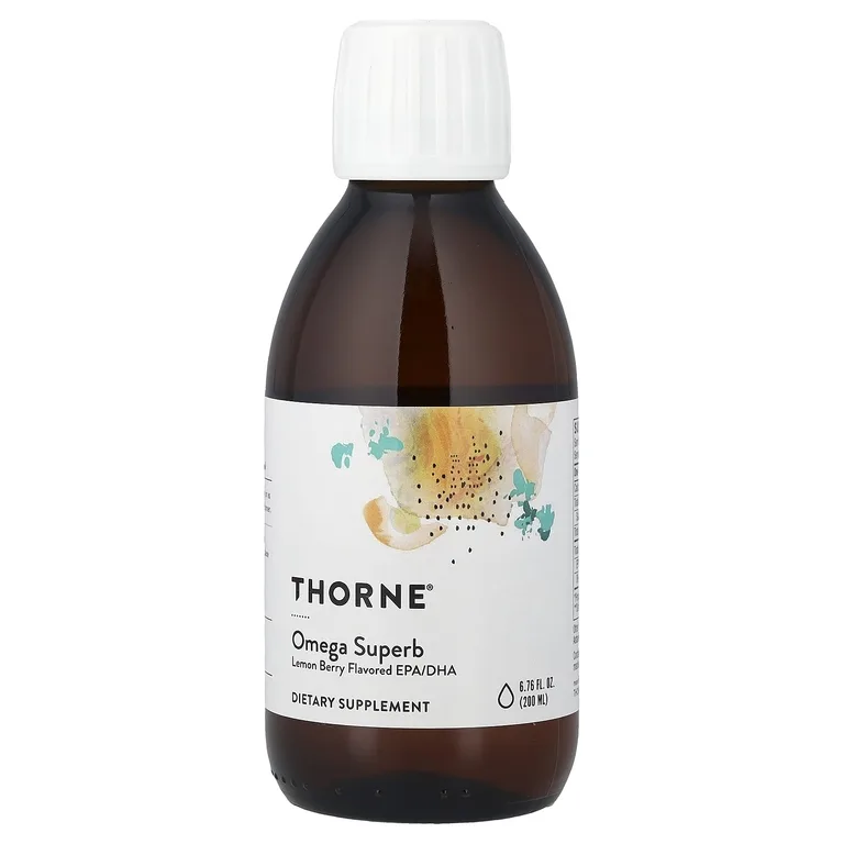 Thorne, добавка с омега кислотами, со вкусом лимона и ягод, 250 мл (8,45 жидк. унции)