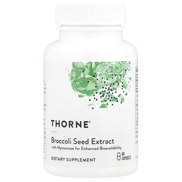 Thorne, экстракт семян брокколи, 60 капсул