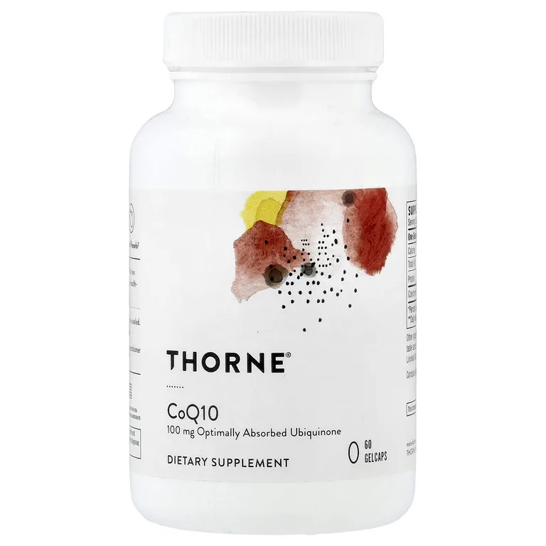 Thorne, коэнзим Q10, 60 желатиновых капсул