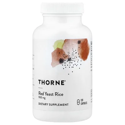Thorne, красный ферментированный рис, 900 мг, 120 капсул