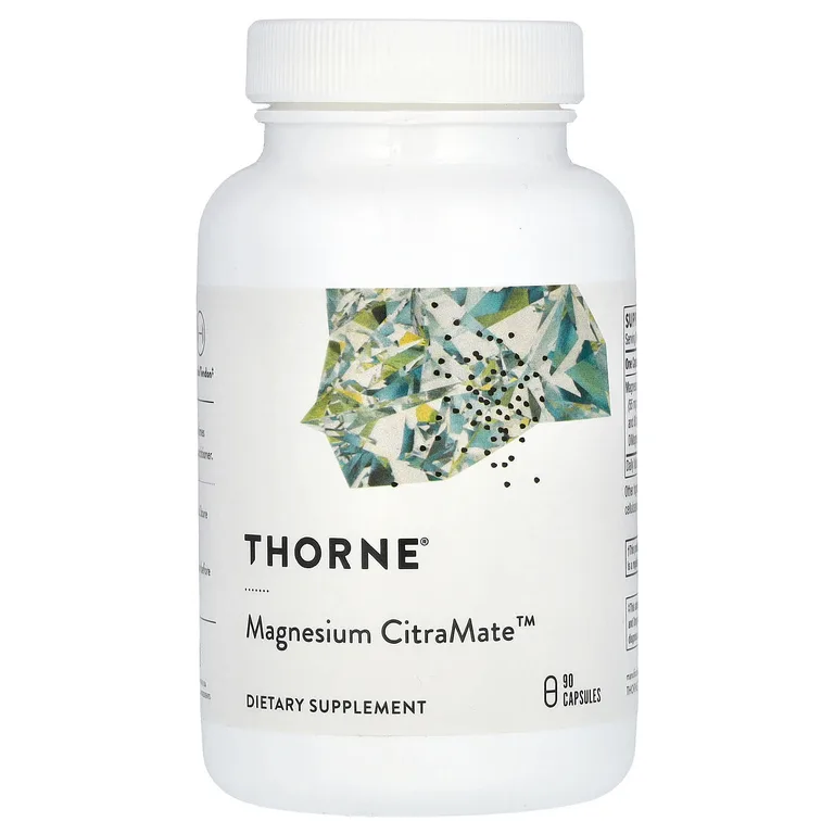 Thorne, Magnesium CitraMate™, цитрат и малат магния, 90 капсул (135 мг в 1 капсуле)