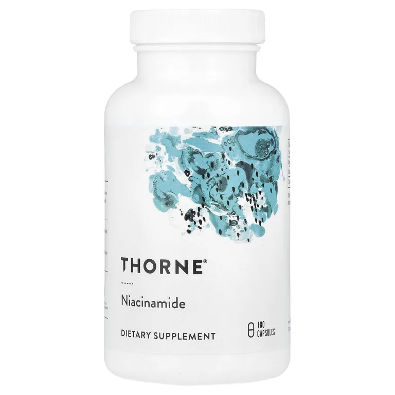Thorne, никотинамид, 180 капсул (500 мг в 1 капсуле)
