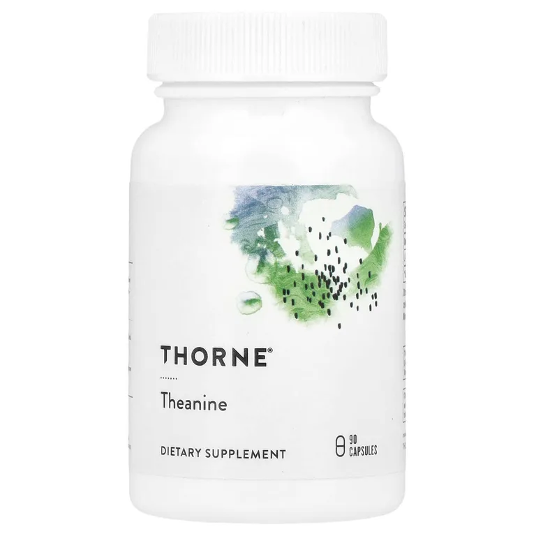 Thorne, Теанин, 90 капсул (200 мг в каждой капсуле)