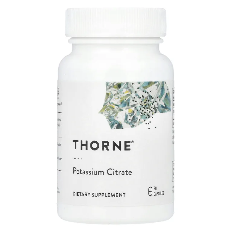 Thorne, цитрат калия, 90 капсул (99 мг в 1 капсуле)