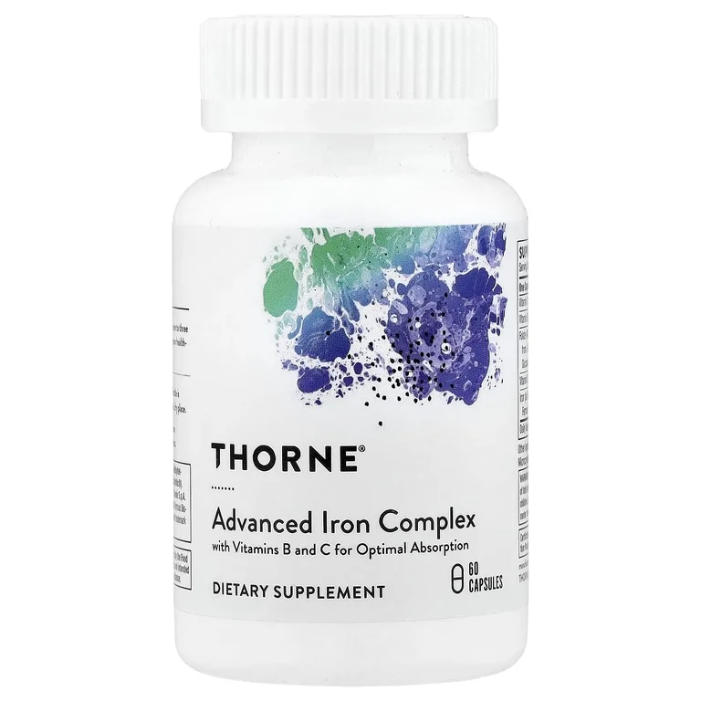Thorne, улучшенный комплекс с железом, 60 капсул