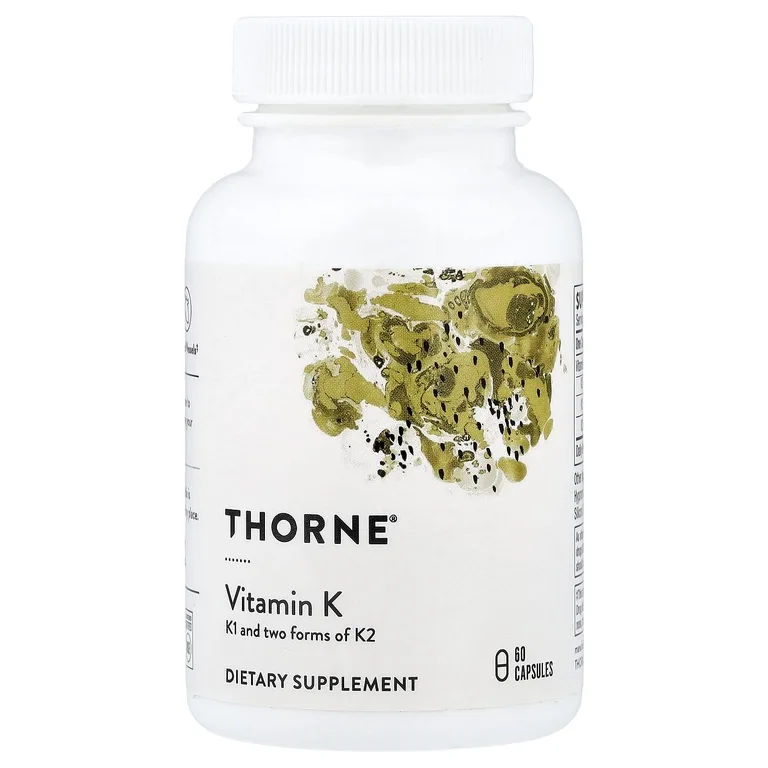 Thorne, витамин К, 60 капсул