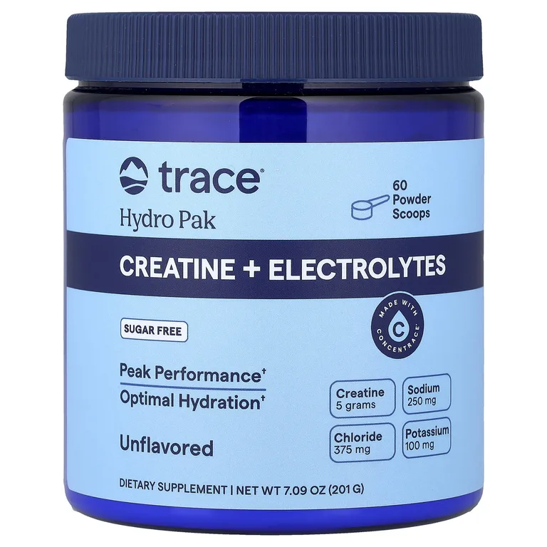 Trace, Hydro Pak, креатин и электролиты, без вкусовых добавок, 201 г (7,09 унции)