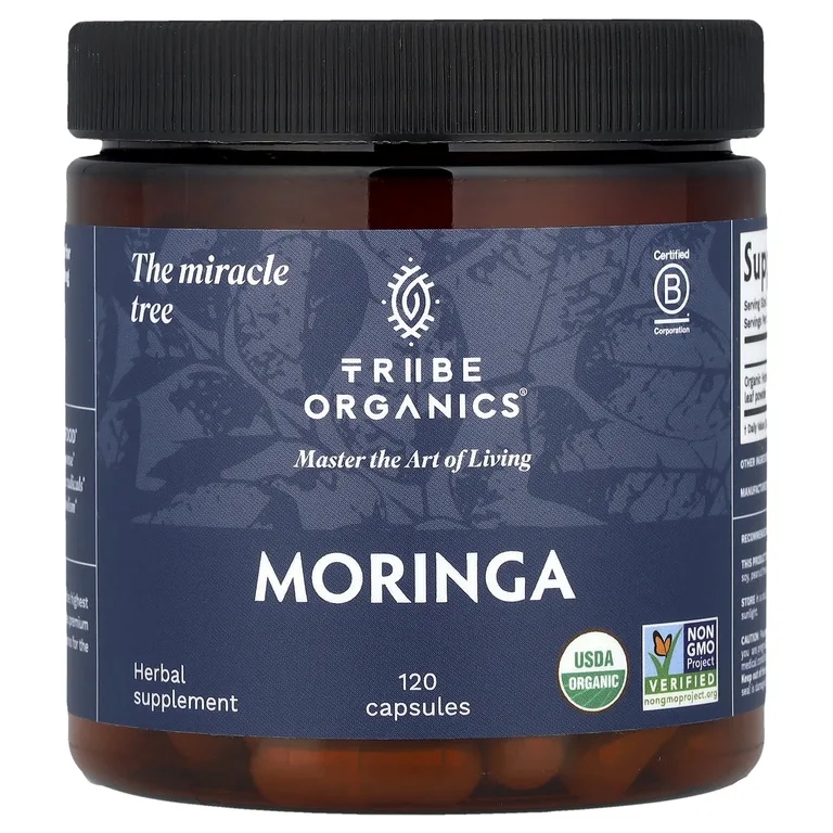 Tribe Organics, Моринга, 120 капсул (600 мг на капсулу)