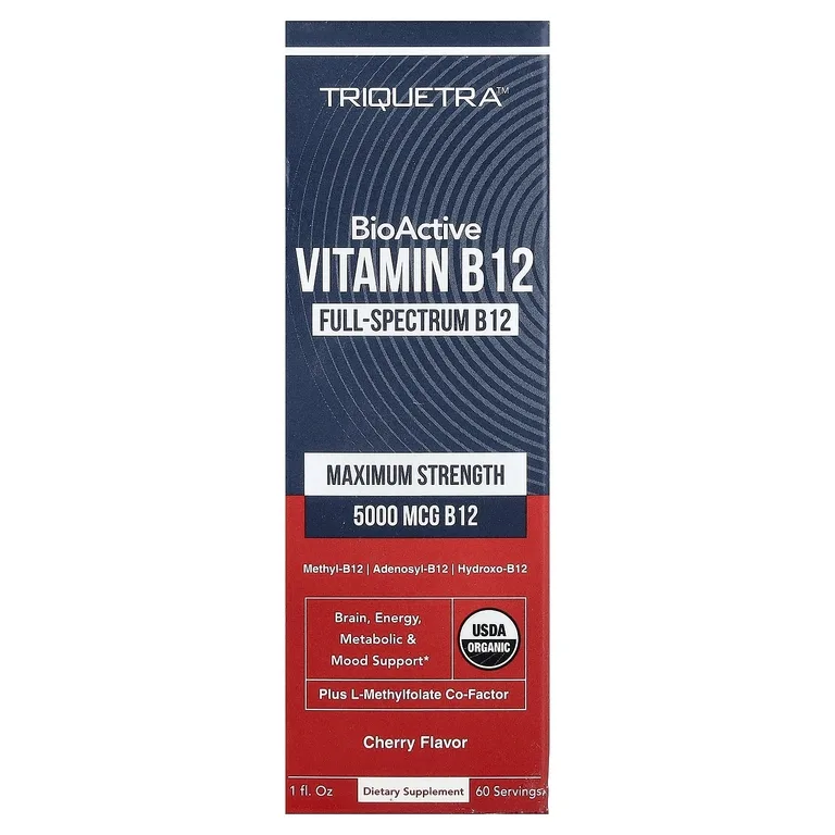 Triquetra Health, биоактивный витамин B12, со вкусом вишни, 30 мл (1 жидк. унция)