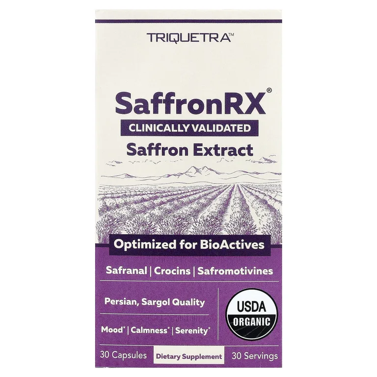 Triquetra Health, SaffronRX®, экстракт шафрана, 30 капсул
