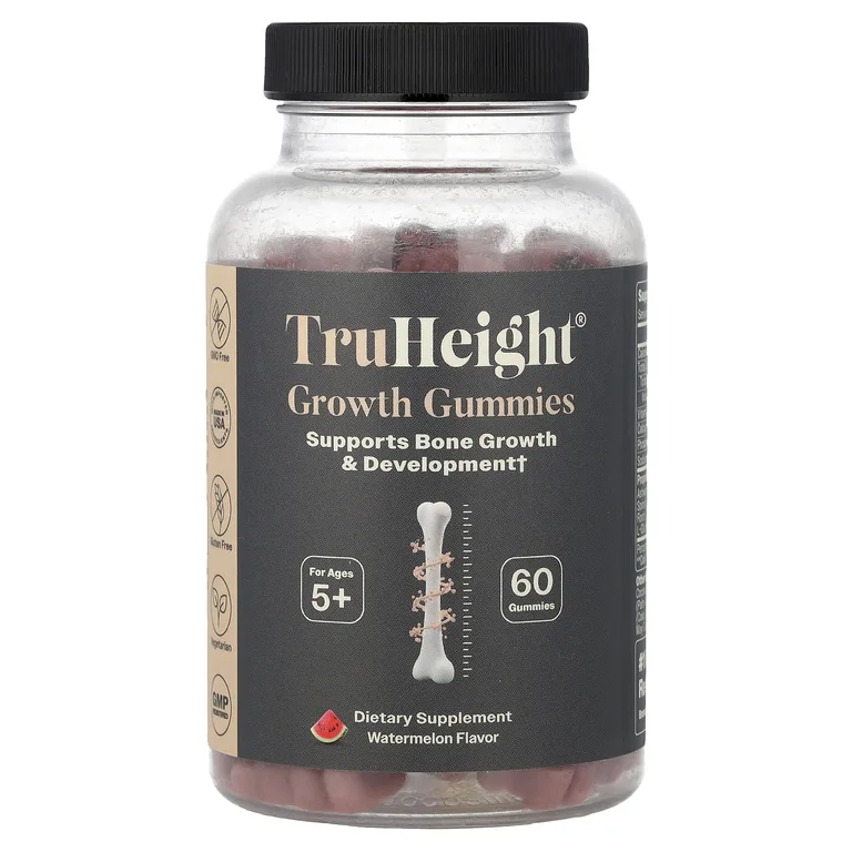 TruHeight, Growth Gummies, мультивитамины, для детей от 5 лет, со вкусом арбуза, 60 жевательных таблеток