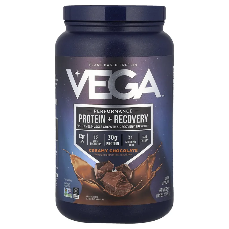 Vega, Растительный протеин, протеин для повышения эффективности и восстановления, сливочный шоколад, 837 г (1 фунт 13,5 унции)