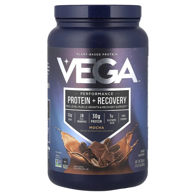 Vega, растительный протеин, протеин для результативности и восстановления, вкус мокко, 812 г (1 фунт 13 унций)