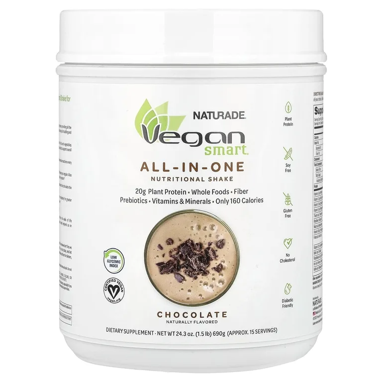 VeganSmart, универсальный питательный коктейль, со вкусом шоколада, 690 г (1,5 фунта)