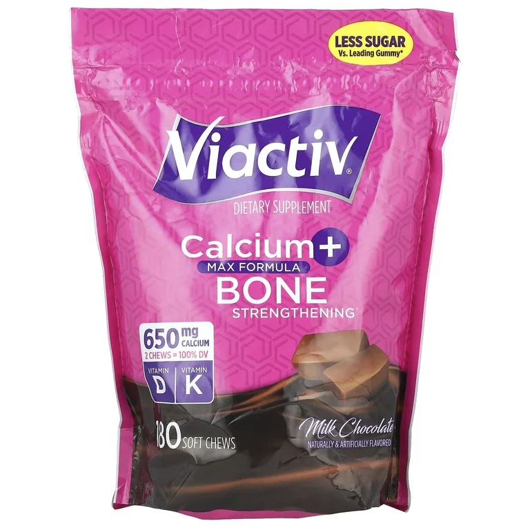 Viactiv, кальций для укрепления костей, Max Formula, со вкусом молочного шоколада, 180 жевательных таблеток