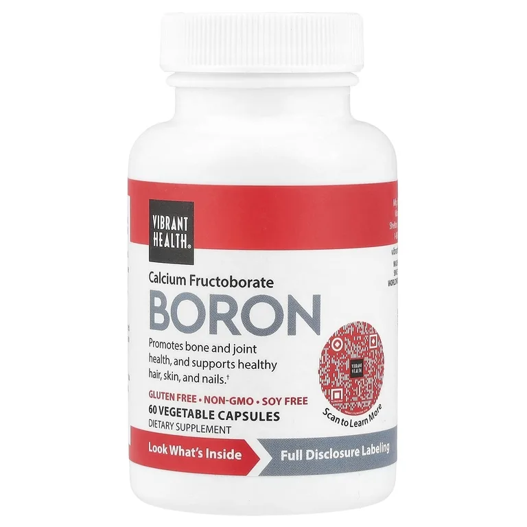 Vibrant Health, бор, 60 вегетарианских капсул