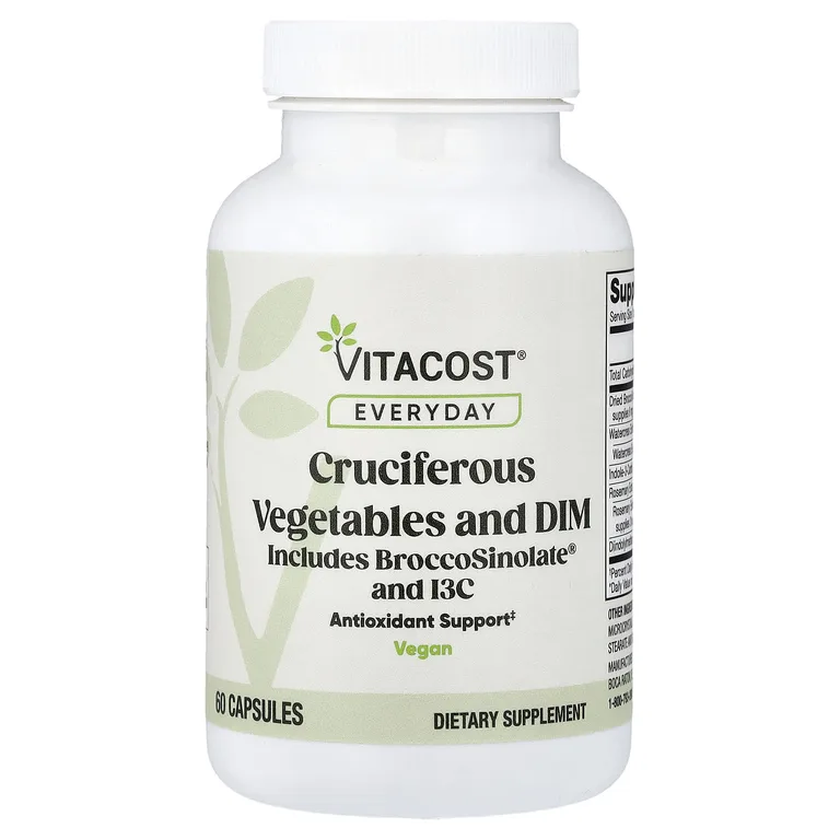 Vitacost, Everyday, комплекс с экстрактами крестоцветных овощей и DIM, 60 капсул