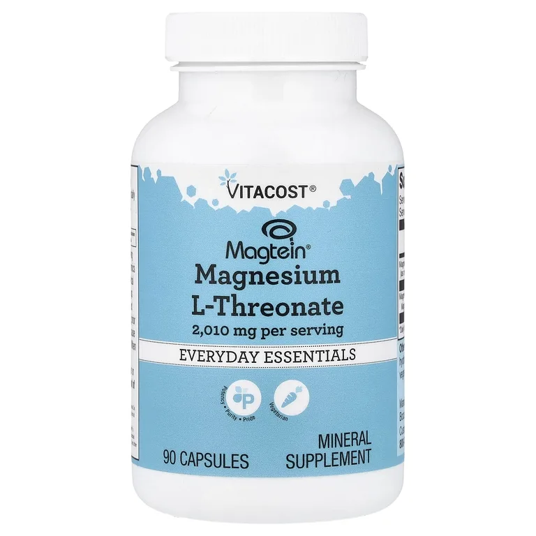 Vitacost, Magtein®, L-треонат магния, 90 капсул (670 мг в 1 капсуле)