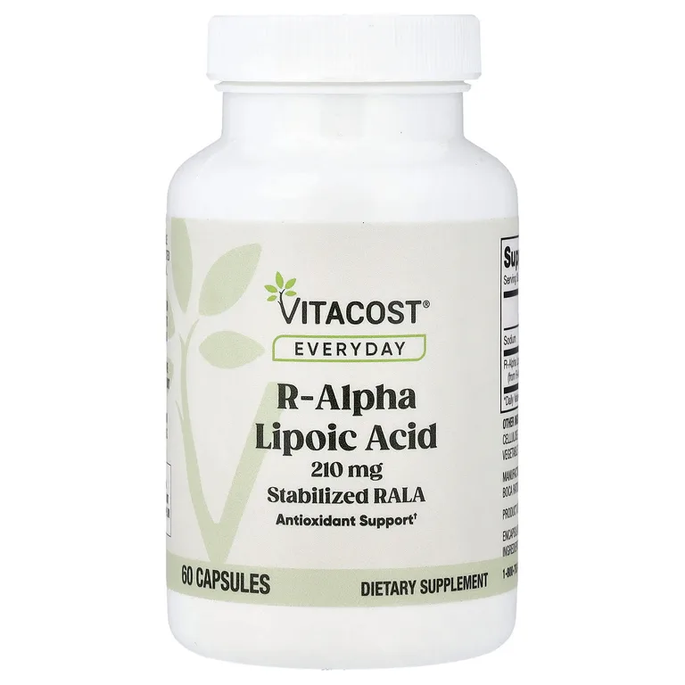 Vitacost, R-альфа-липоевая кислота, 210 мг, 60 капсул