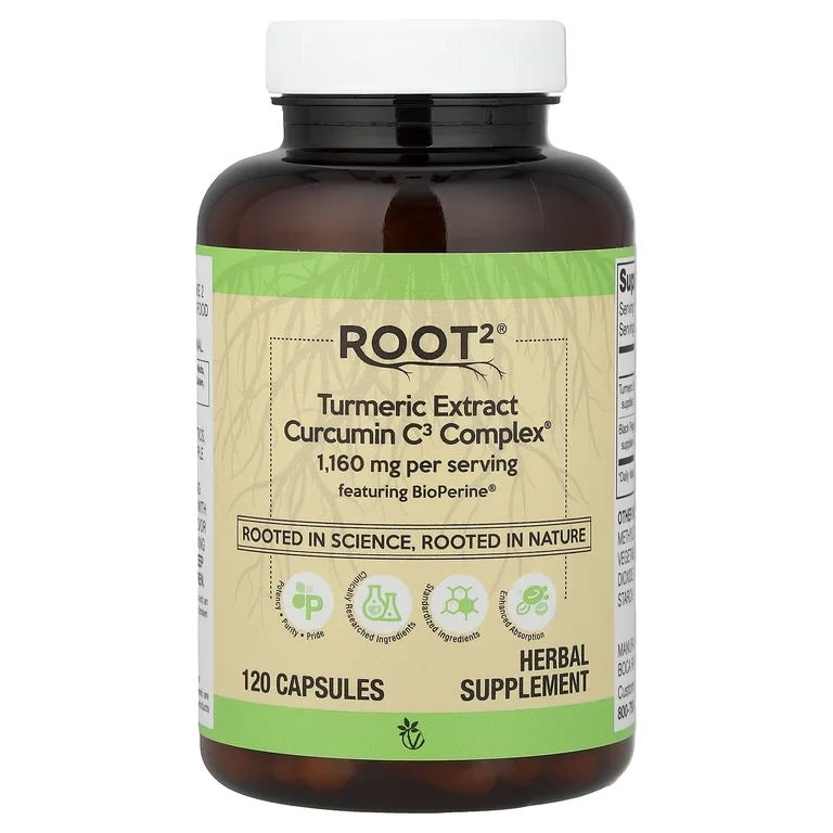 Vitacost, Root2®, экстракт куркумы Curcumin C3 Complex®, 120 капсул