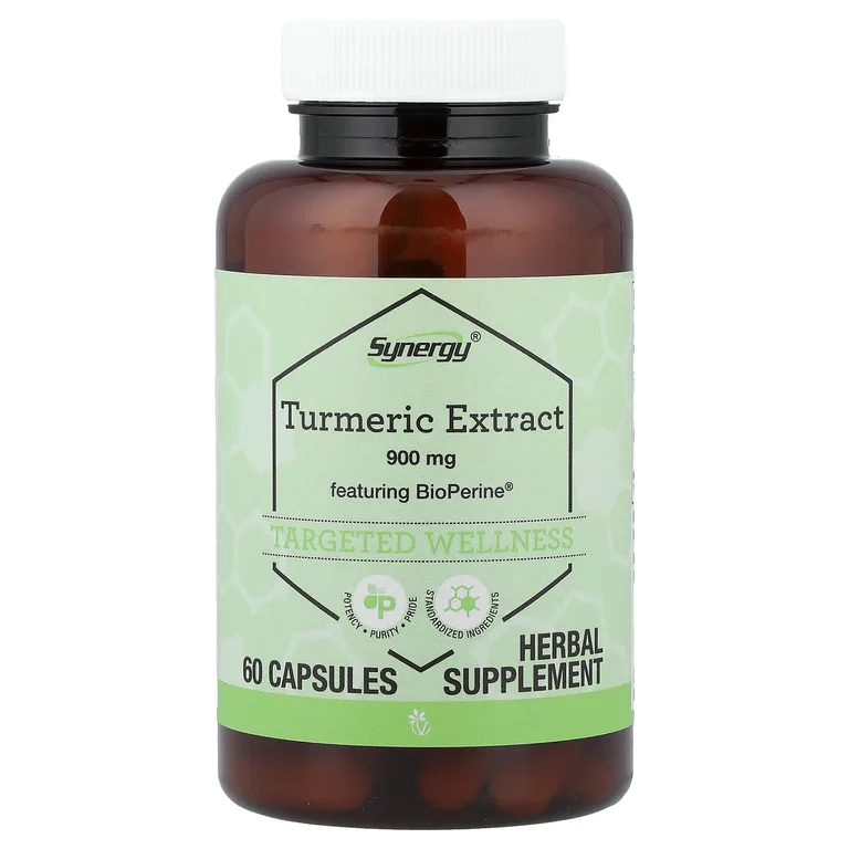 Vitacost, Synergy®, экстракт куркумы с BioPerine®, 60 капсул