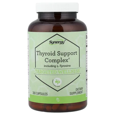 Vitacost, Synergy®, Комплекс для поддержки щитовидной железы с L-тирозином, 300 капсул