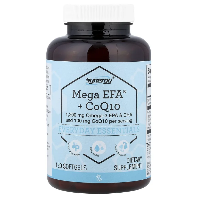Vitacost, Synergy®, Mega EFA® с коэнзимом Q10, 120 капсул