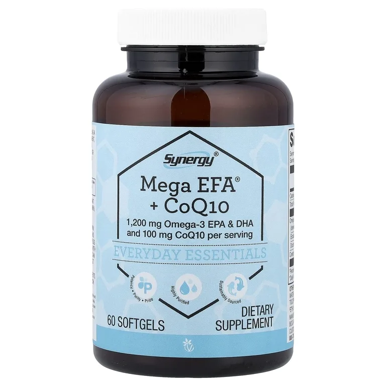 Vitacost, Synergy®, Mega EFA® с коэнзимом Q10, 60 капсул