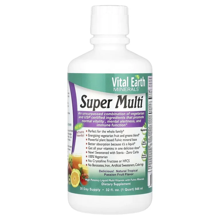 Vital Earth Minerals, мультивитаминная добавка, натуральный вкус тропического мандарина, 946 мл (32 жидк. унции)