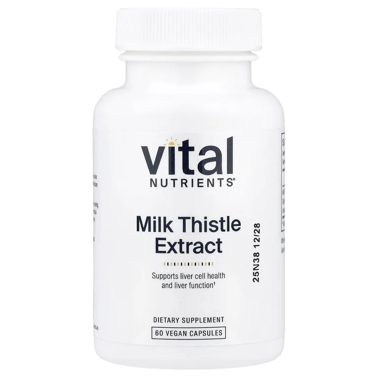 Vital Nutrients, Экстракт расторопши, 250 мг, 60 веганских капсул