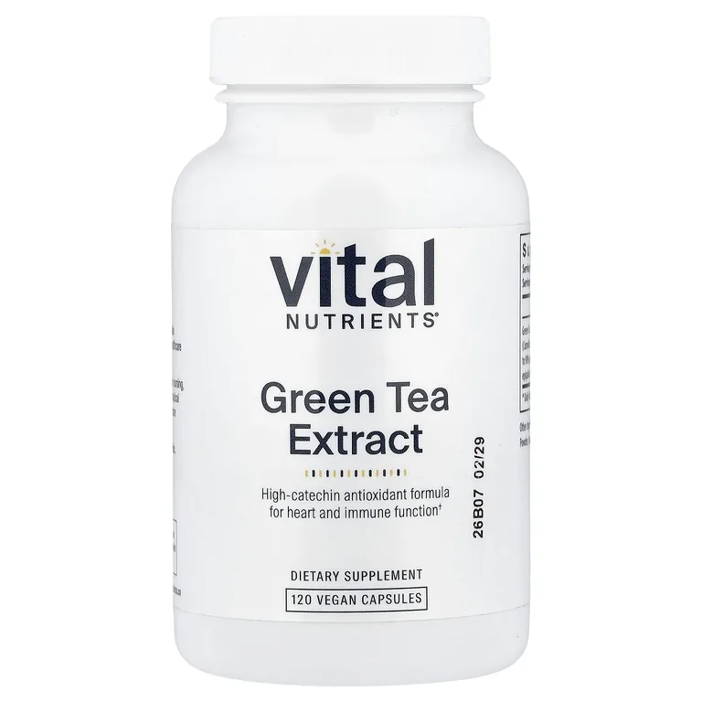 Vital Nutrients, экстракт зеленого чая, 120 веганских капсул (275 мг в 1 капсуле)