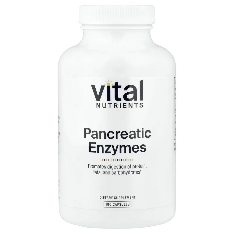 Vital Nutrients, Ферменты поджелудочной железы, 180 капсул