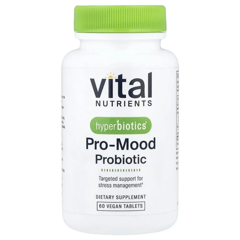 Vital Nutrients, Hyperbiotics®, пробиотик для улучшения настроения, 60 веганских таблеток