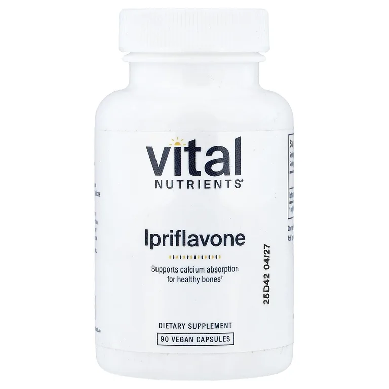 Vital Nutrients, иприфлавон, 90 веганских капсул (300 мг в 1 капсуле)