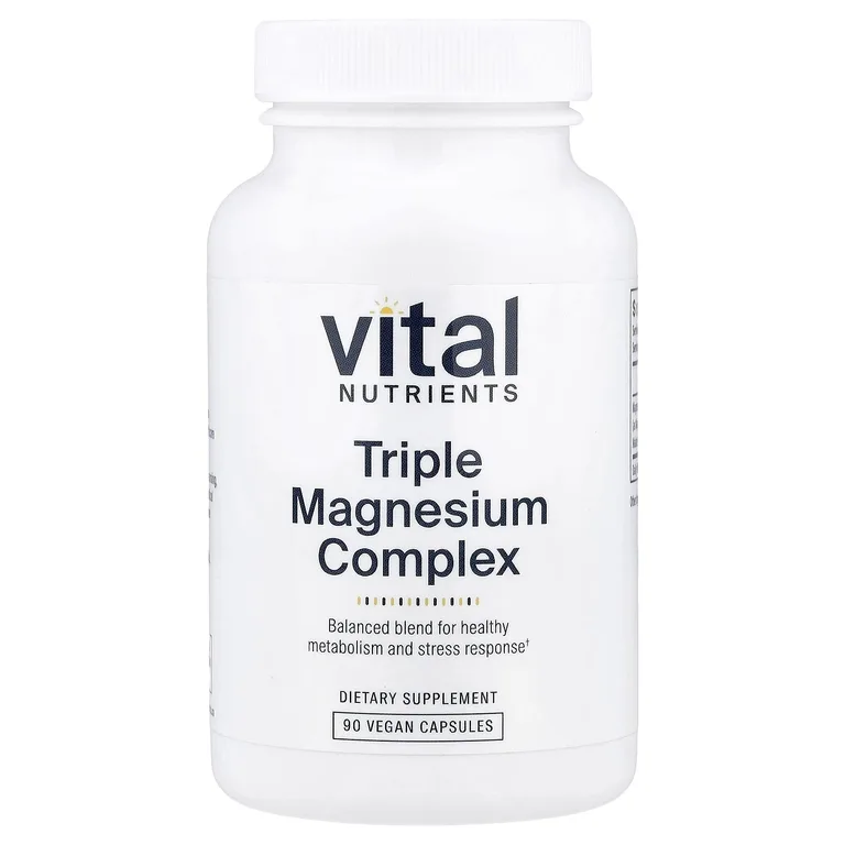 Vital Nutrients, Комплекс тройного магния, 500 мг, 90 веганских капсул (250 мг в 1 капсуле)