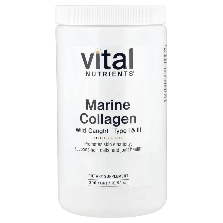 Vital Nutrients, морской коллаген, из рыбы дикого улова, тип I и III, 300 г (10,58 унции)