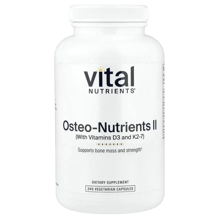 Vital Nutrients, Osteo-Nutrients II с витамином K2-7, 240 вегетарианских капсул