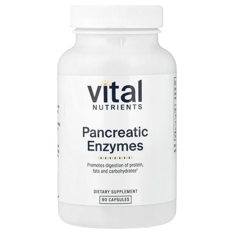Vital Nutrients, панкреатические ферменты, 90 капсул