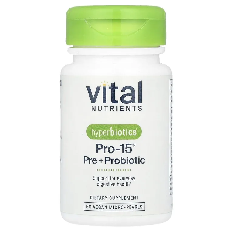 Vital Nutrients, пре + пробиотики, 60 веганских микрогранул