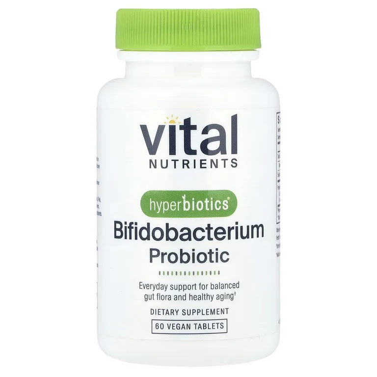 Vital Nutrients, пробиотик, бифидобактерии, 60 веганских таблеток