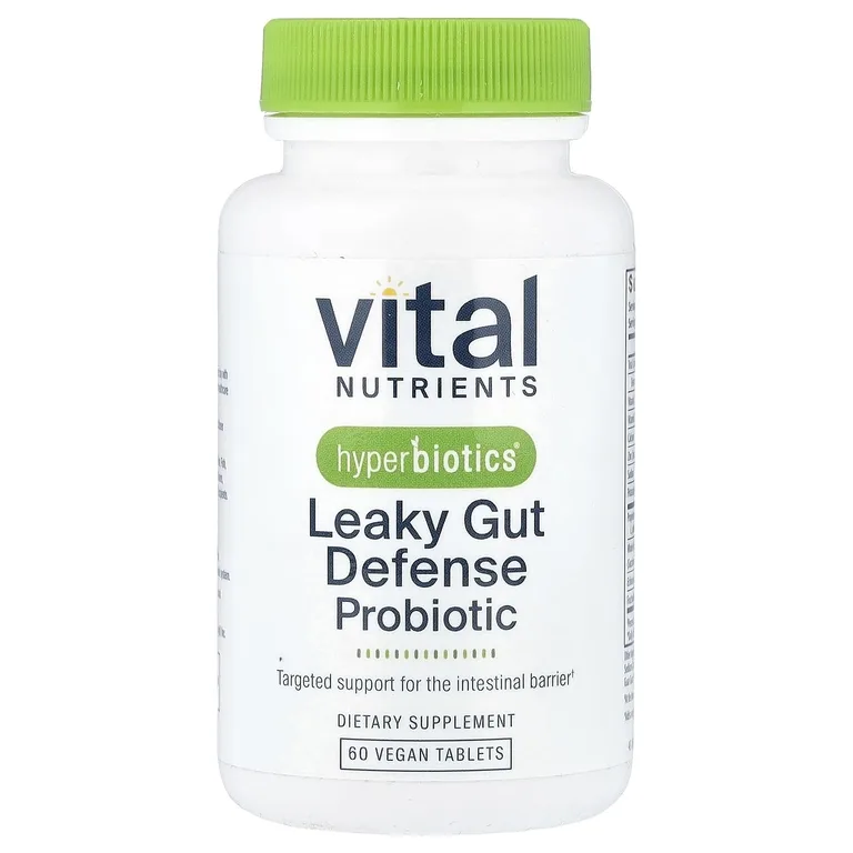 Vital Nutrients, пробиотики для защиты от воспаленного кишечника, 60 веганских таблеток