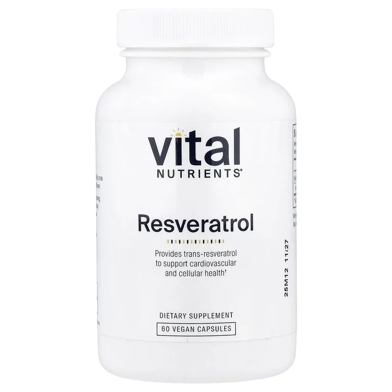Vital Nutrients, ресвератрол, 60 веганских капсул