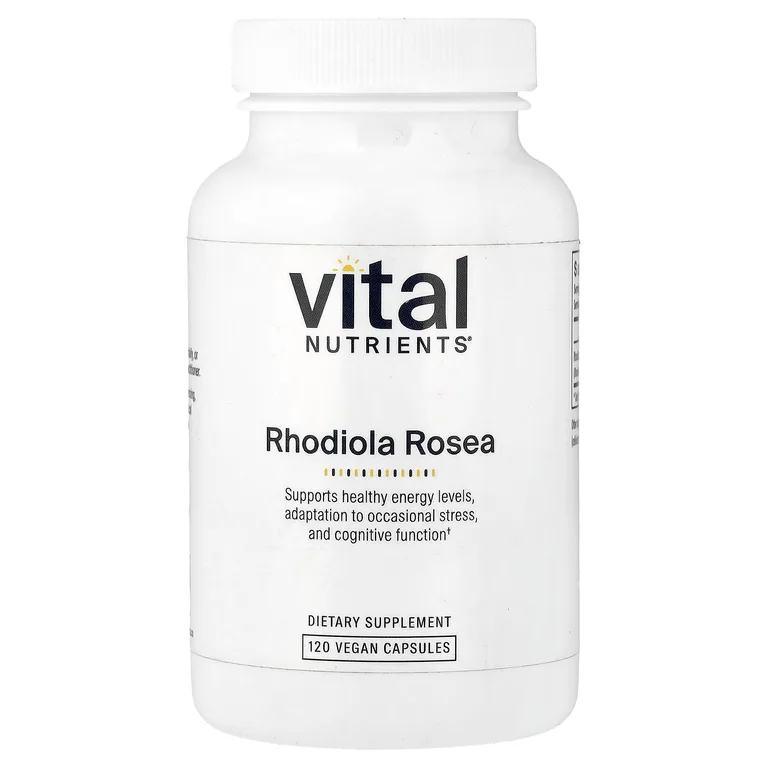 Vital Nutrients, Родиола розовая, 120 веганских капсул (200 мг на капсулу)