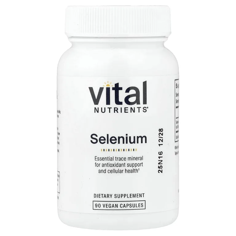 Vital Nutrients, Селен, 90 веганских капсул (200 мкг в каждой капсуле)