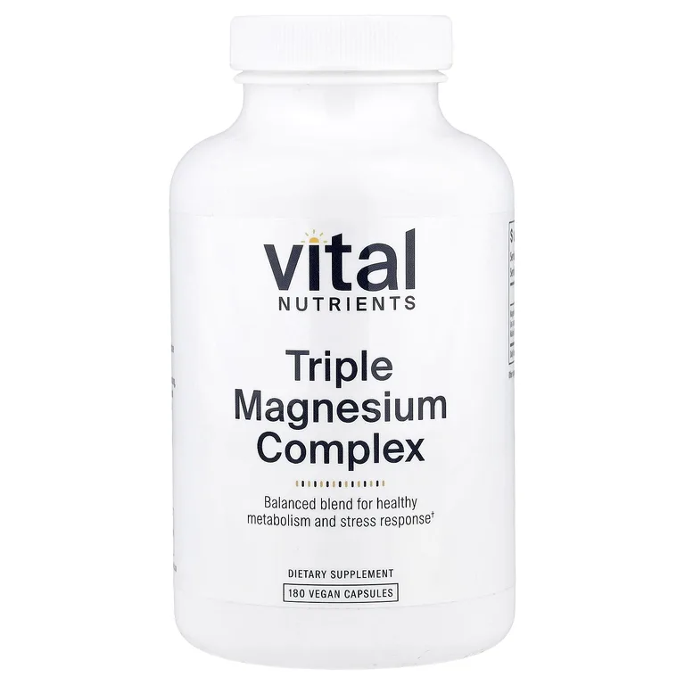 Vital Nutrients, тройной комплекс магния, 180 веганских капсул (250 мг в 1 капсуле)