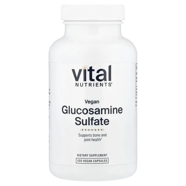 Vital Nutrients, Веганский сульфат глюкозамина, 120 веганских капсул (750 мг на капсулу)