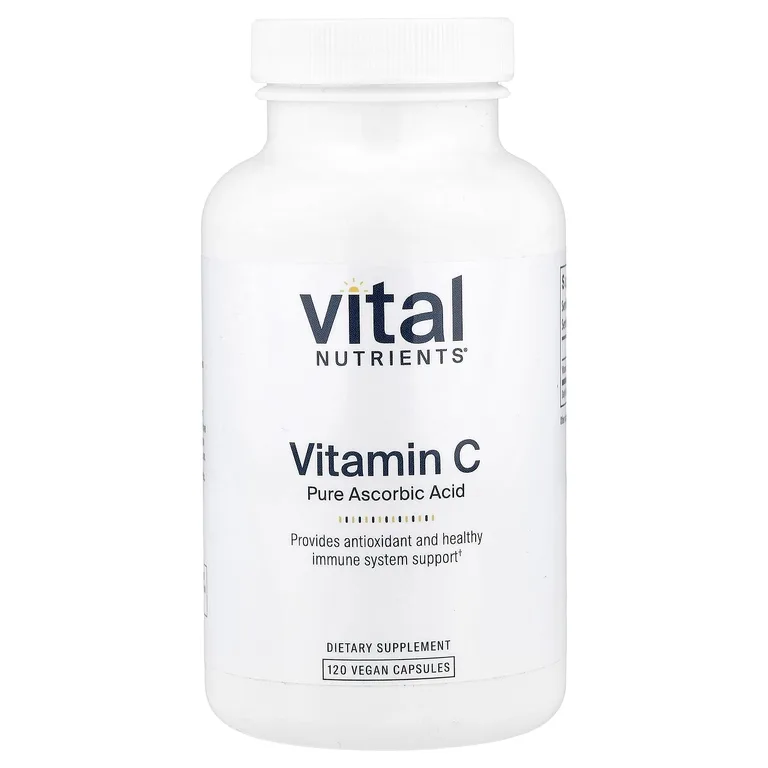 Vital Nutrients, витамин C, 120 веганских капсул (1000 мг в 1 капсуле)